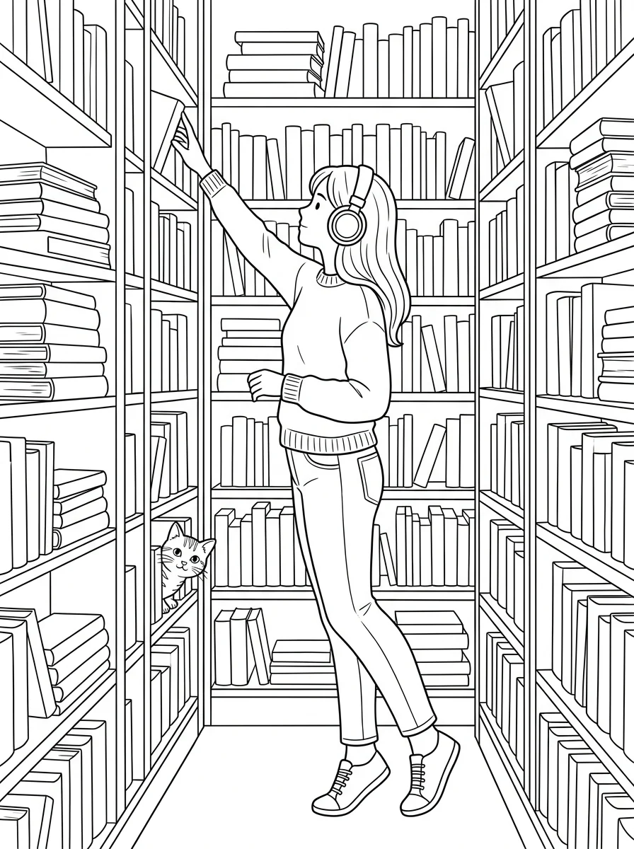 Desenho Lo-Fi Girls para colorir 38