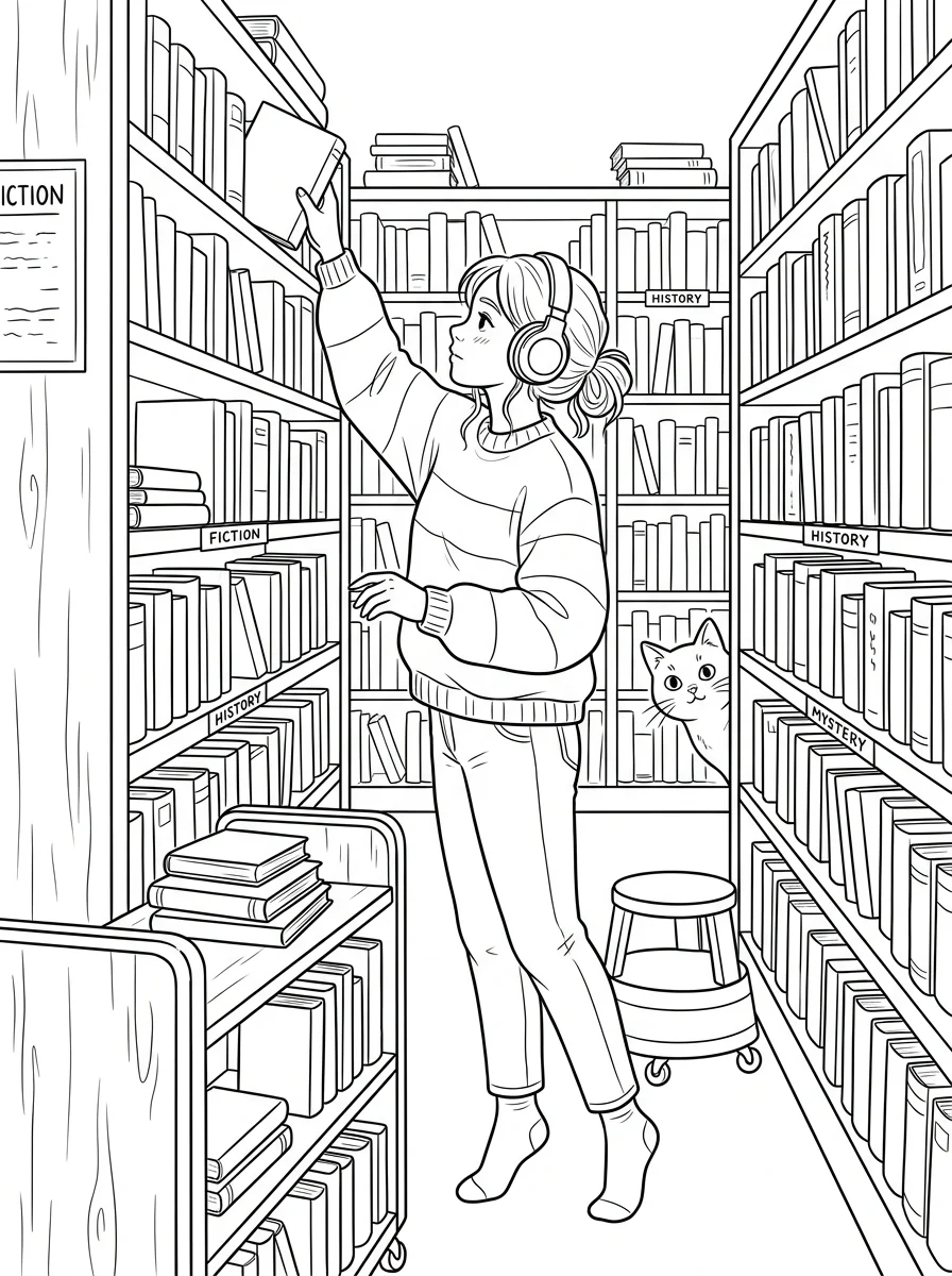 Desenho Lo-Fi Girls para colorir 39