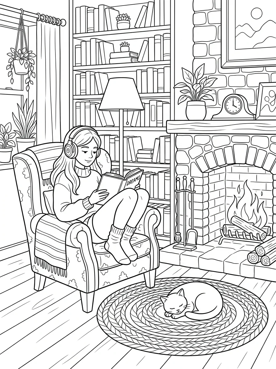 Desenho Lo-Fi Girls para colorir 41