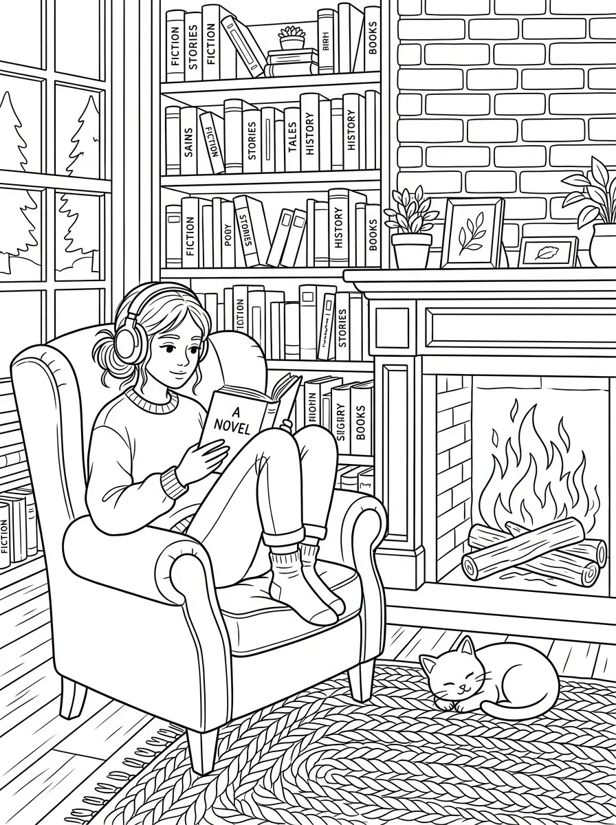 Desenho Lo-Fi Girls para colorir 42