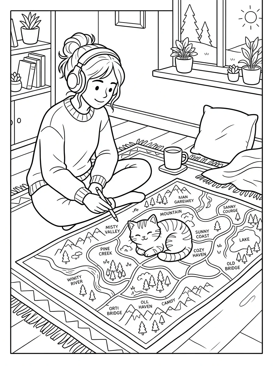 Desenho Lo-Fi Girls para colorir 50