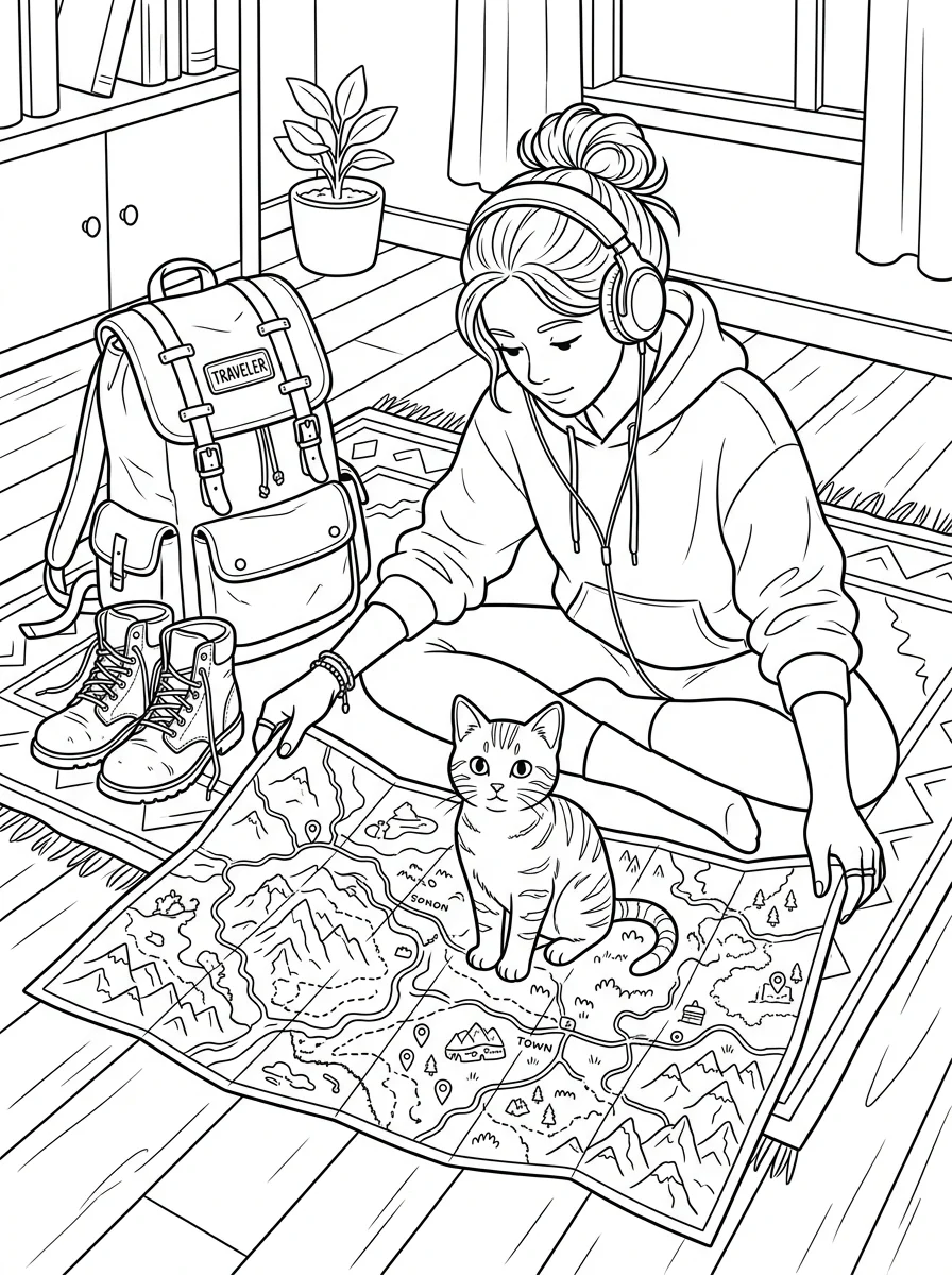 Desenho Lo-Fi Girls para colorir 51