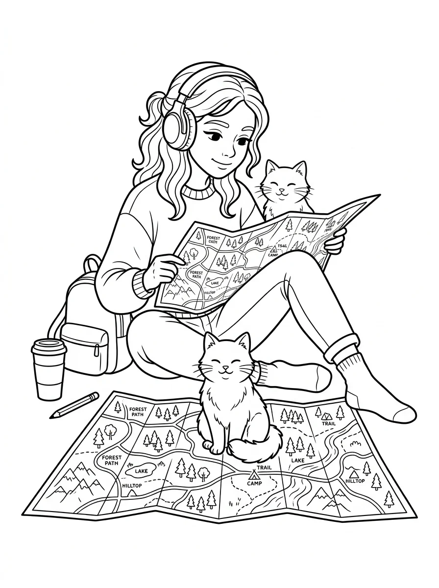 Desenho Lo-Fi Girls para colorir 52
