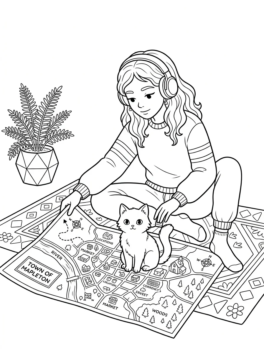 Desenho Lo-Fi Girls para colorir 53