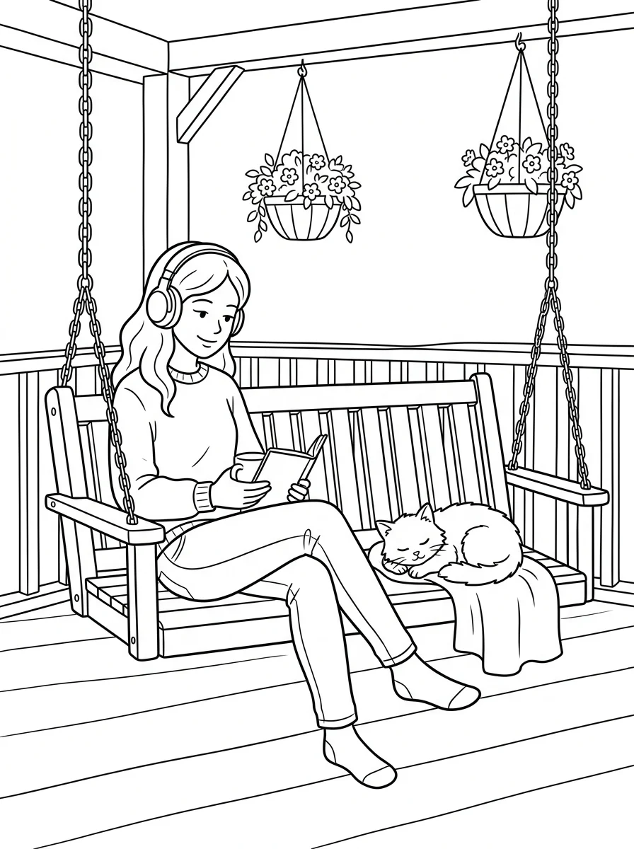 Desenho Lo-Fi Girls para colorir 56