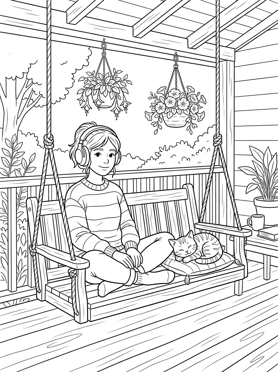 Desenho Lo-Fi Girls para colorir 57