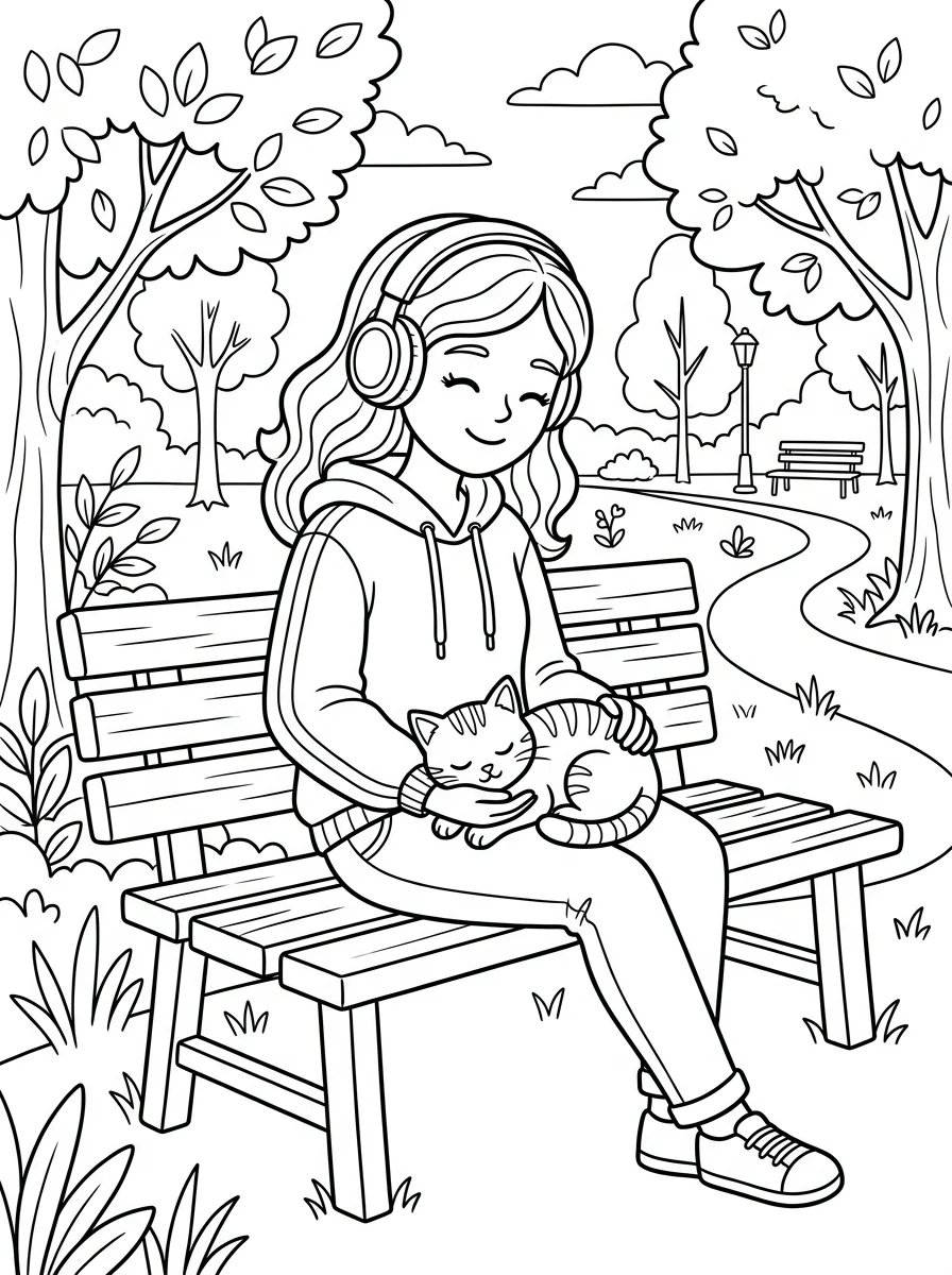 Desenho Lo-Fi Girls para colorir 59