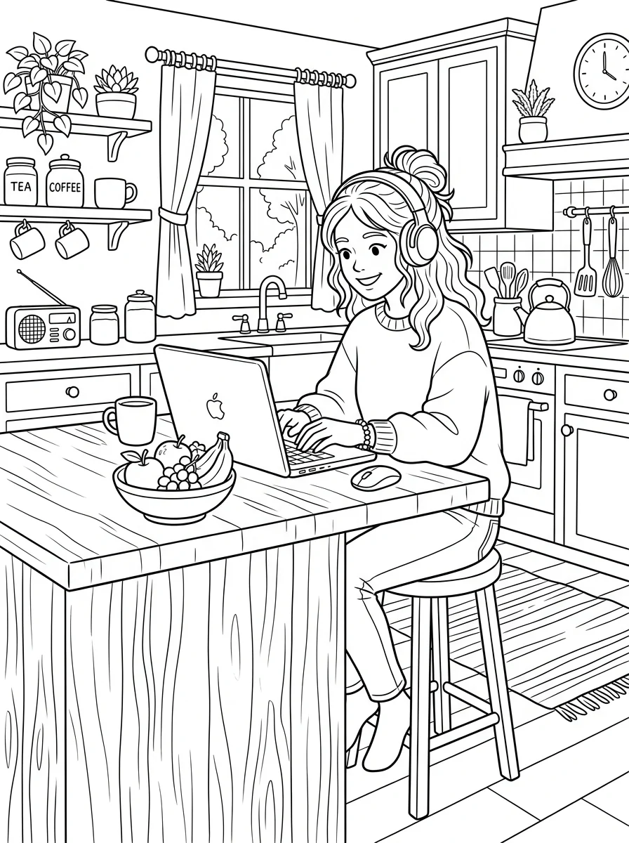 Desenho Lo-Fi Girls para colorir 61
