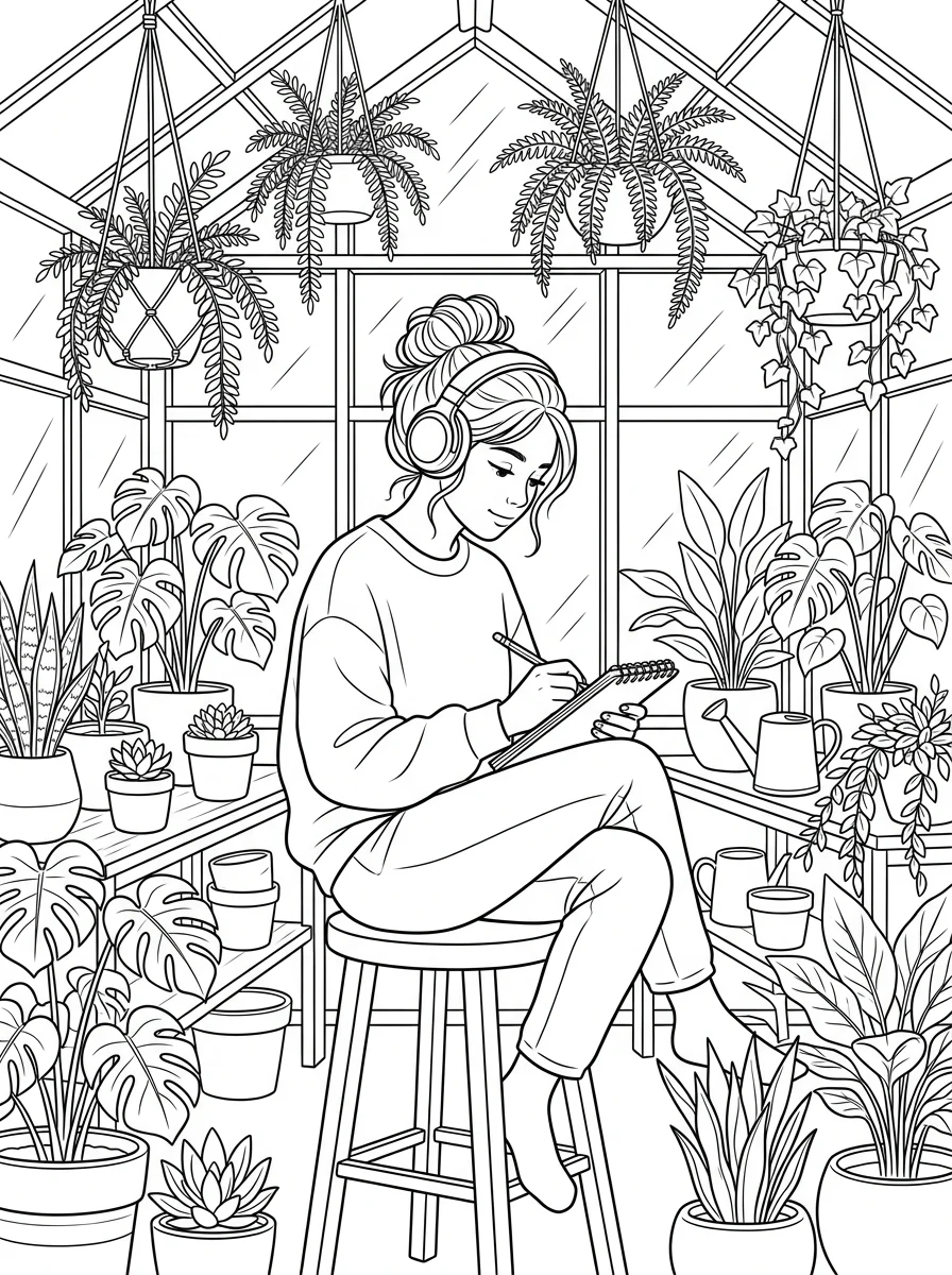 Desenho Lo-Fi Girls para colorir 62