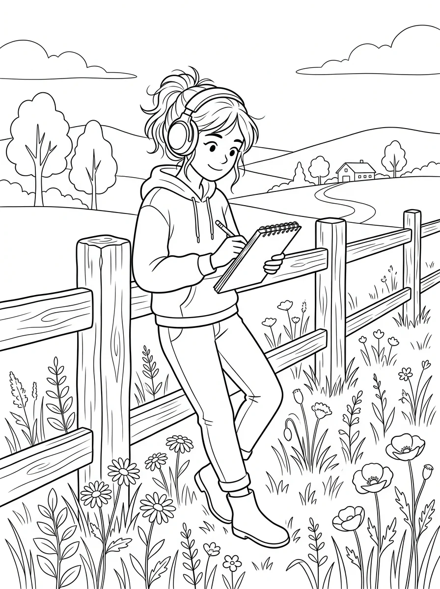 Desenho Lo-Fi Girls para colorir 64