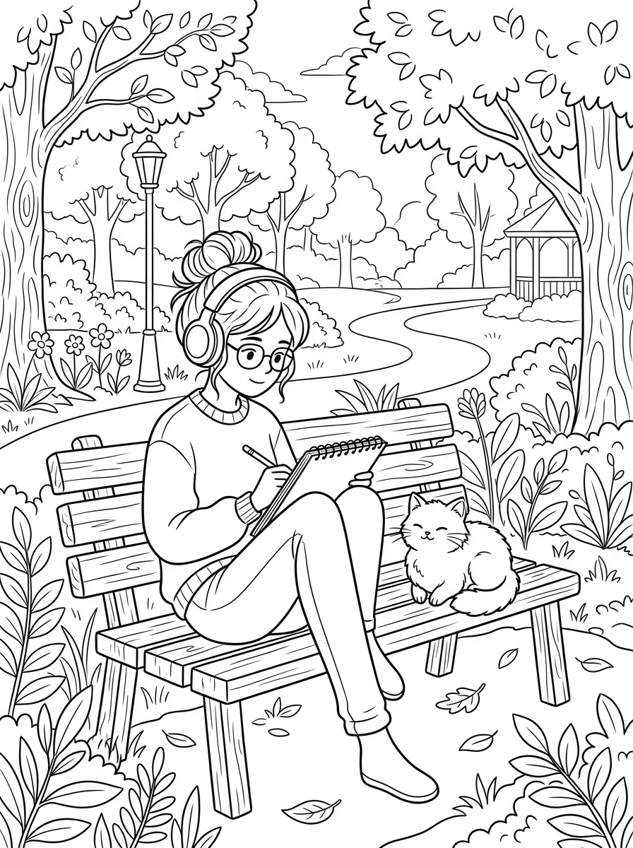Desenho Lo-Fi Girls para colorir 68