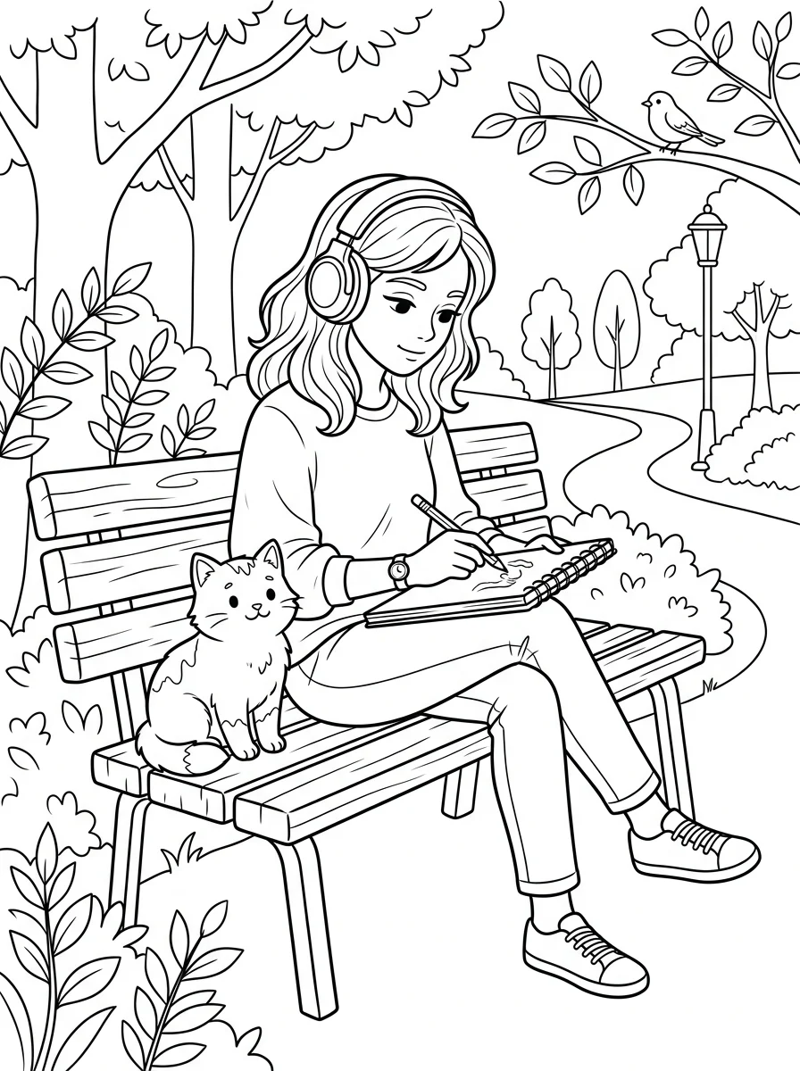 Desenho Lo-Fi Girls para colorir 71