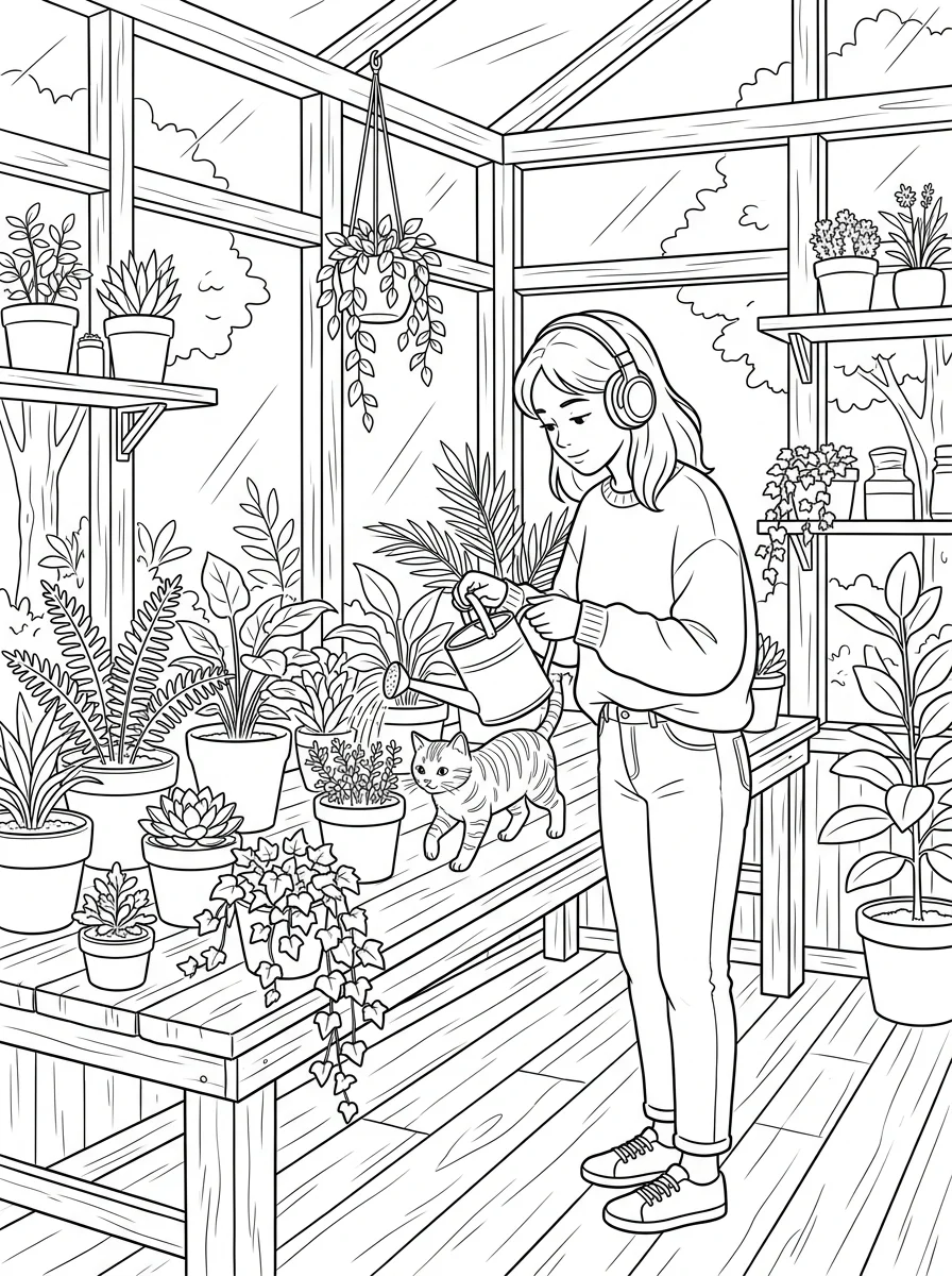 Desenho Lo-Fi Girls para colorir 81