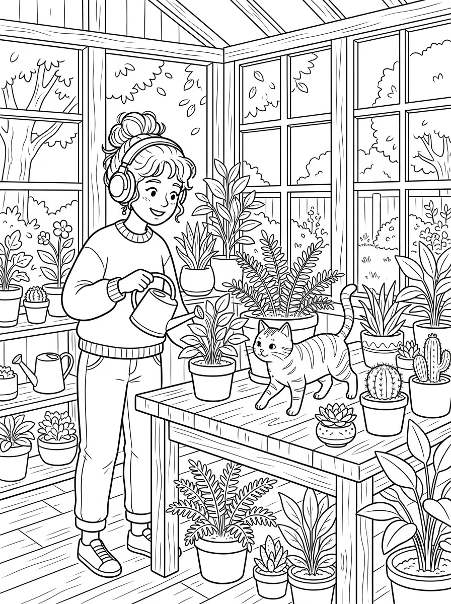 Desenho Lo-Fi Girls para colorir 82