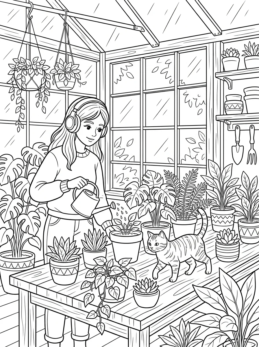 Desenho Lo-Fi Girls para colorir 83
