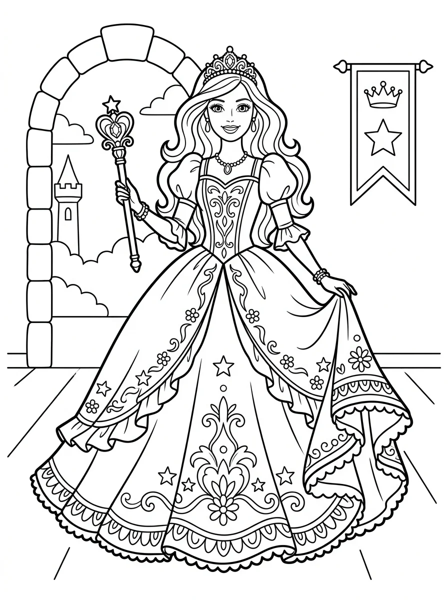 Desenhos da Barbie para colorir 105