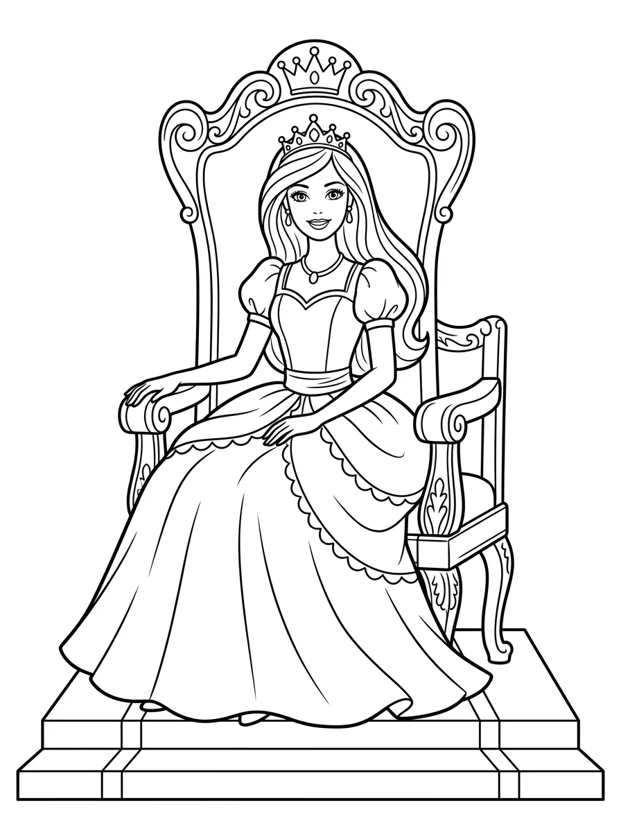 Desenhos da Barbie para colorir 107