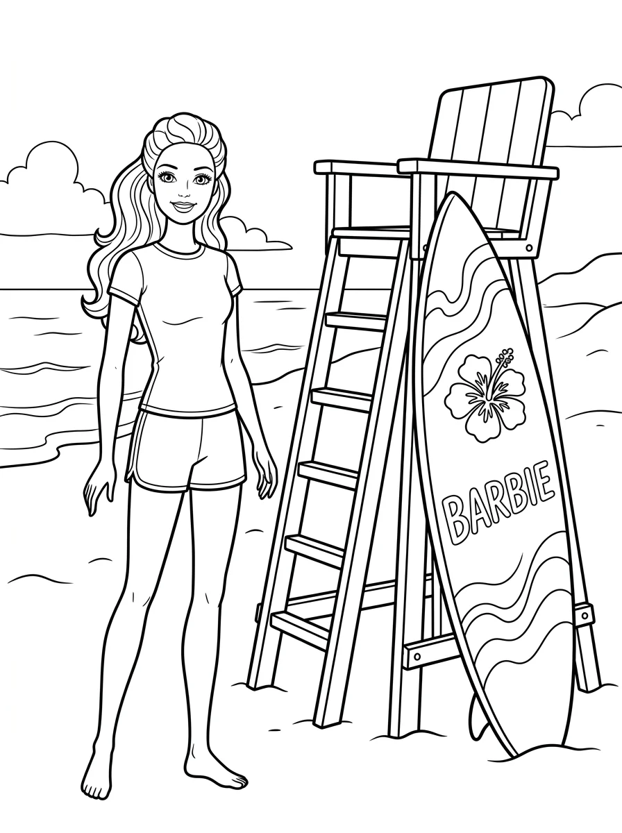 Desenhos da Barbie para colorir 138