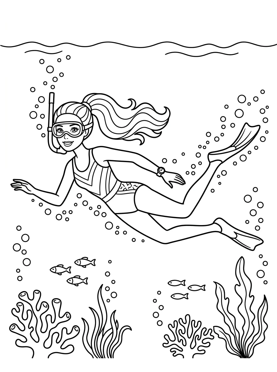 Desenhos da Barbie para colorir 142