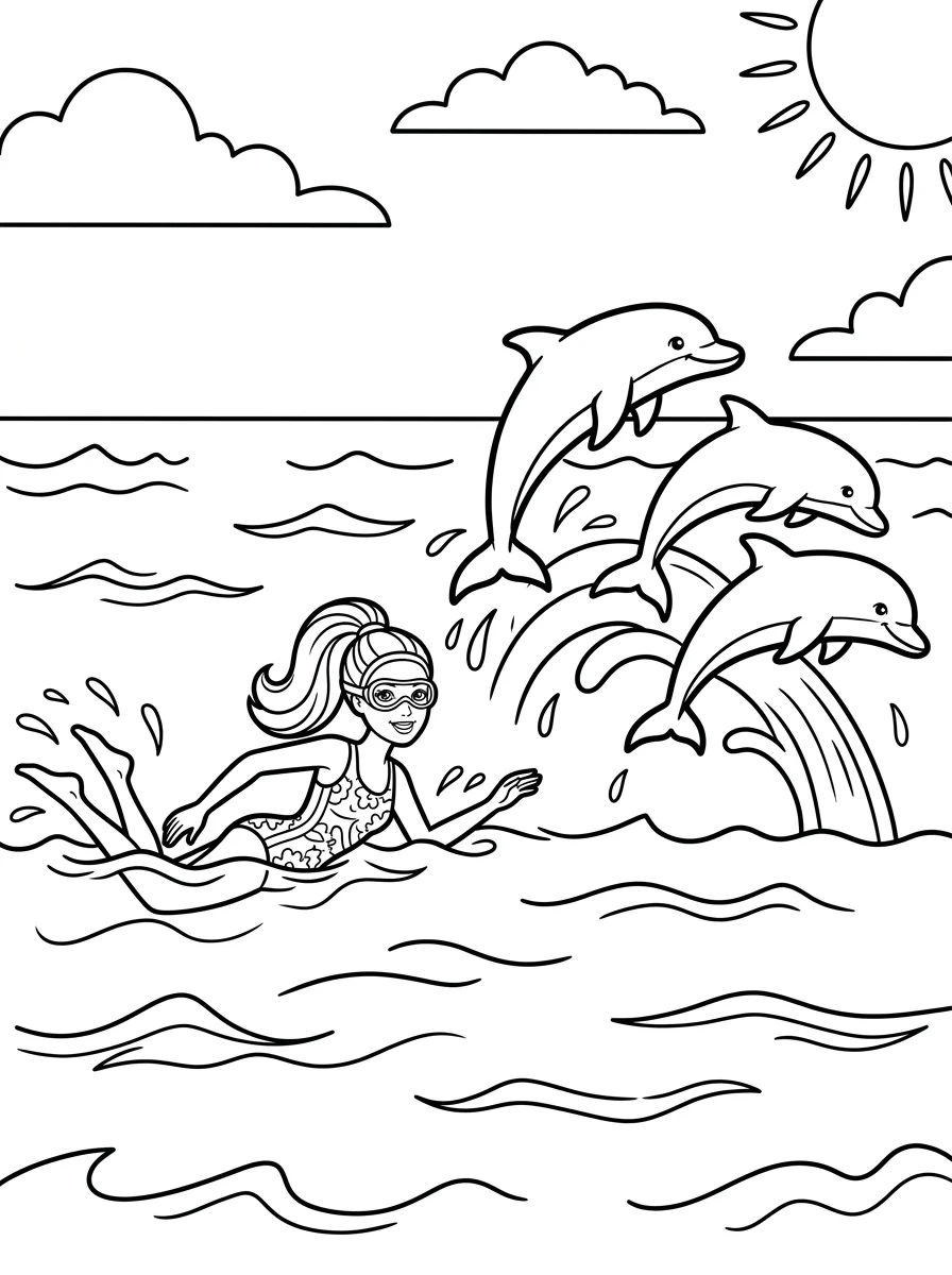 Desenhos da Barbie para colorir 143