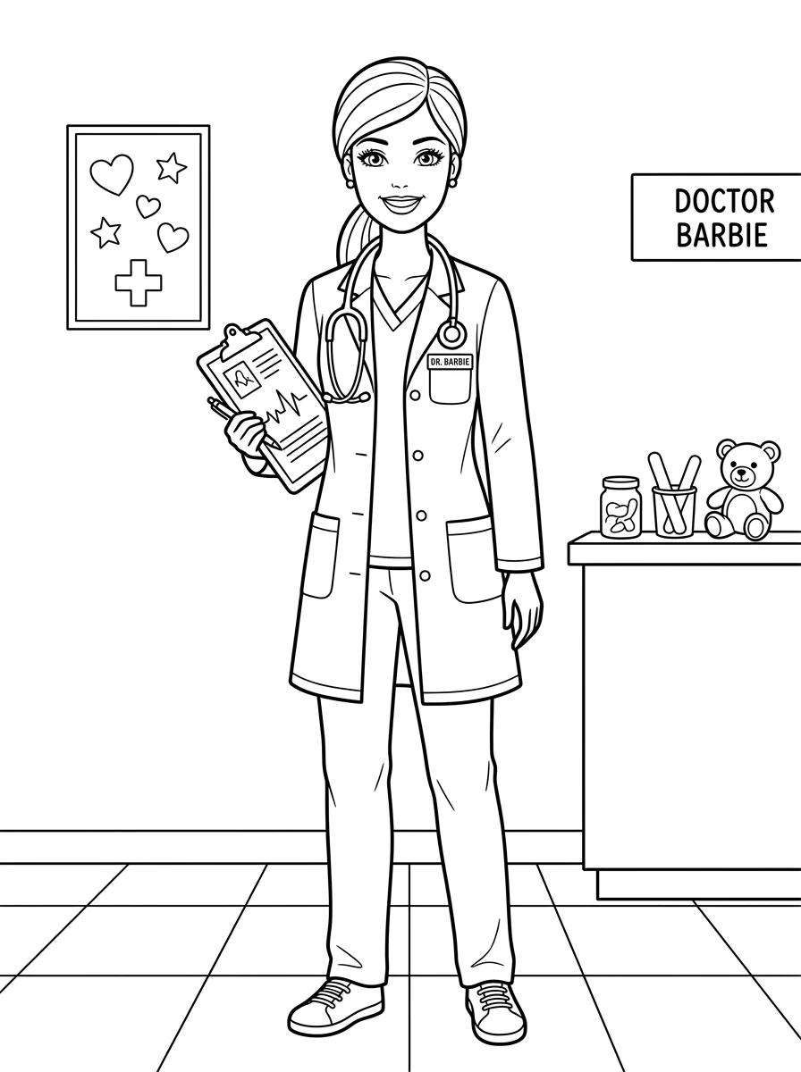 Desenhos da Barbie para colorir 41