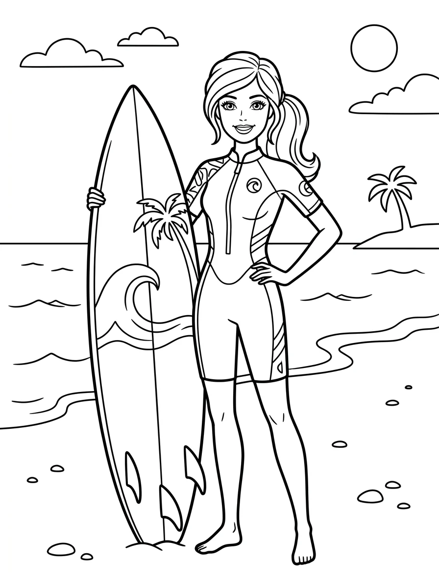 Desenhos da Barbie para colorir 86