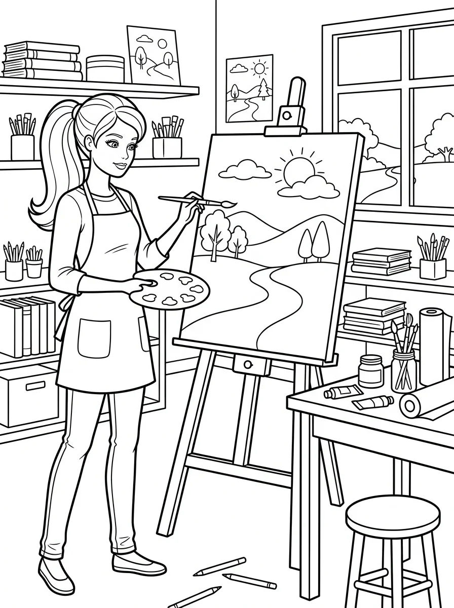 Desenhos da Barbie para colorir 95