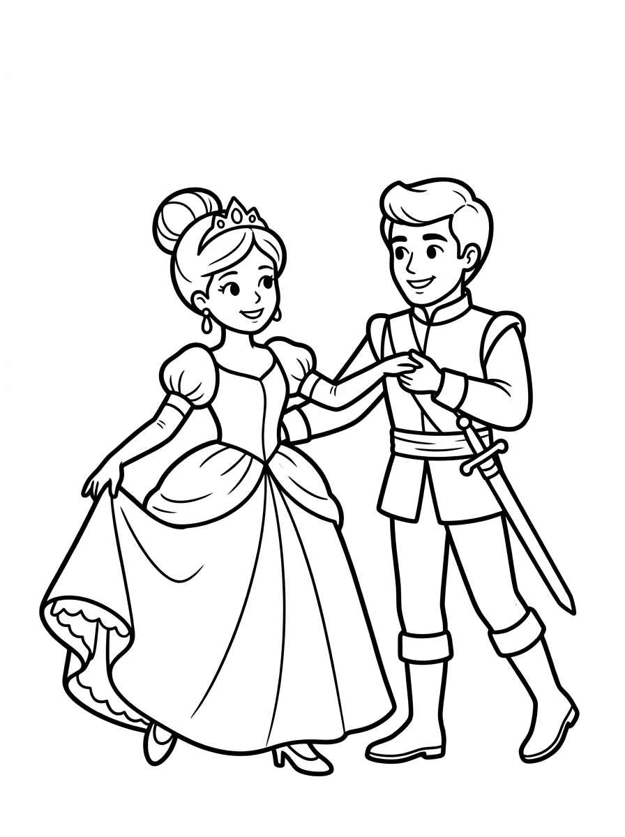 Desenhos da Cinderela para colorir 1