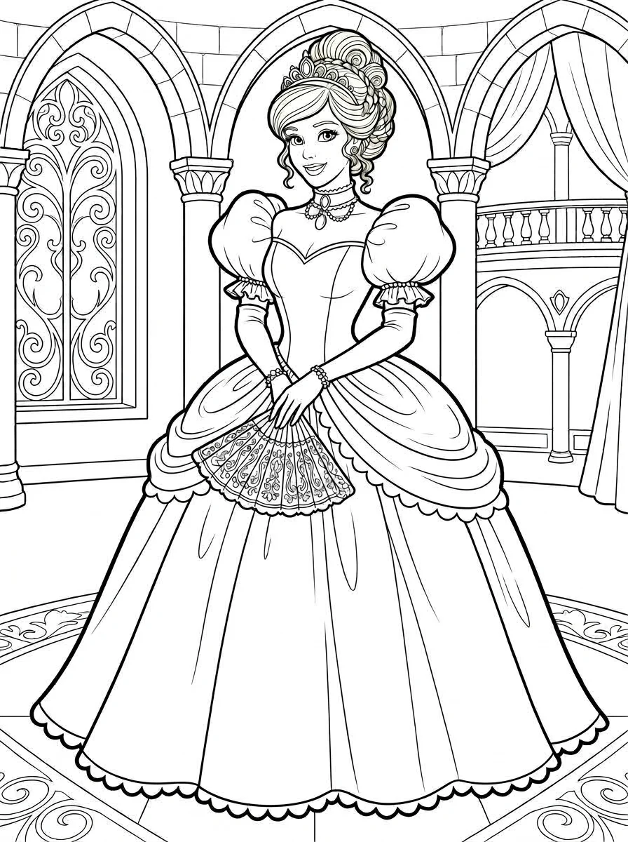 Desenhos da Cinderela para colorir 14