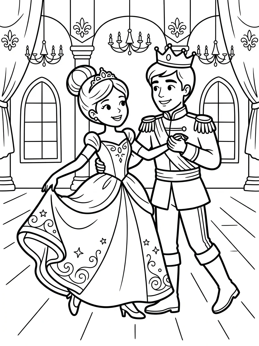 Desenhos da Cinderela para colorir 2
