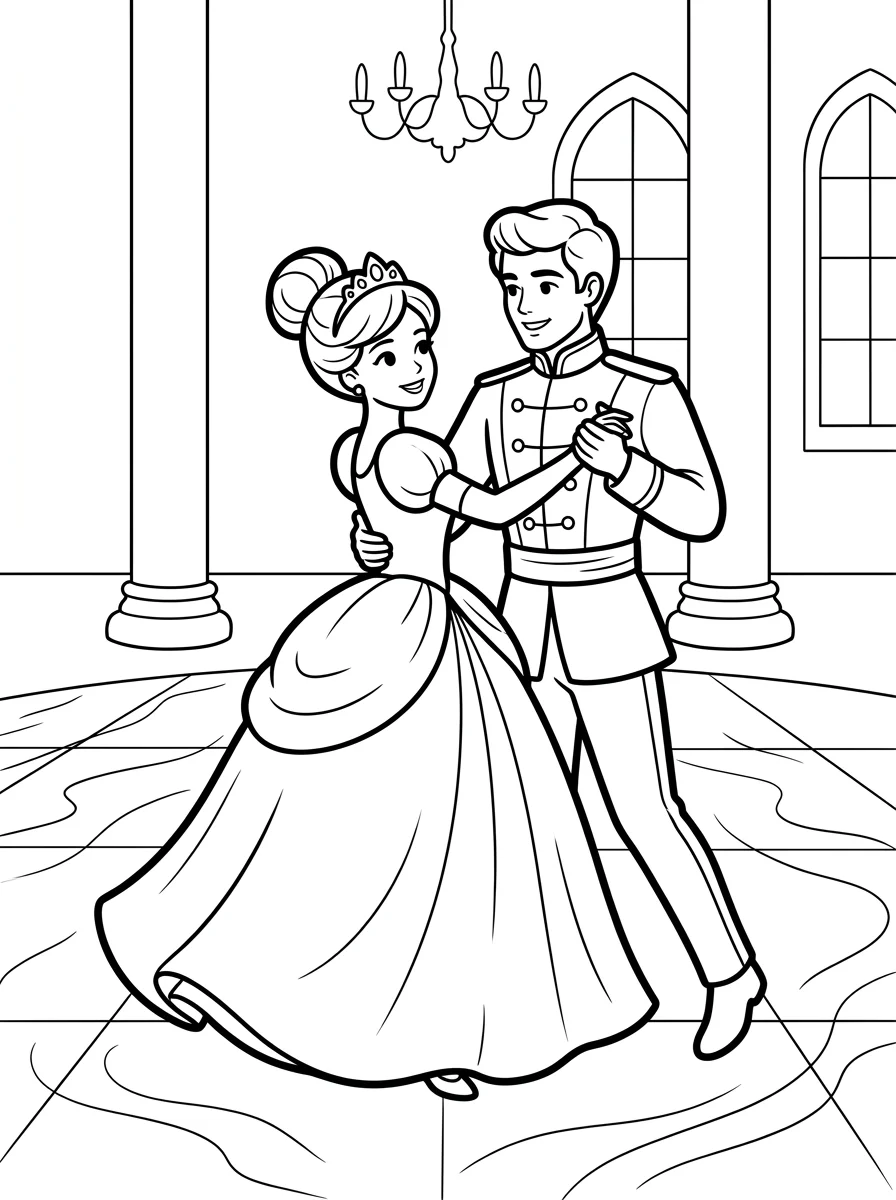 Desenhos da Cinderela para colorir 3