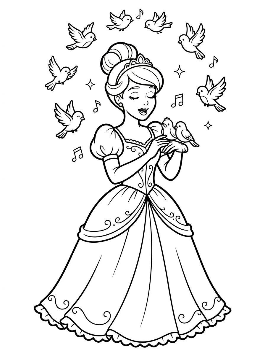 Desenhos da Cinderela para colorir 30