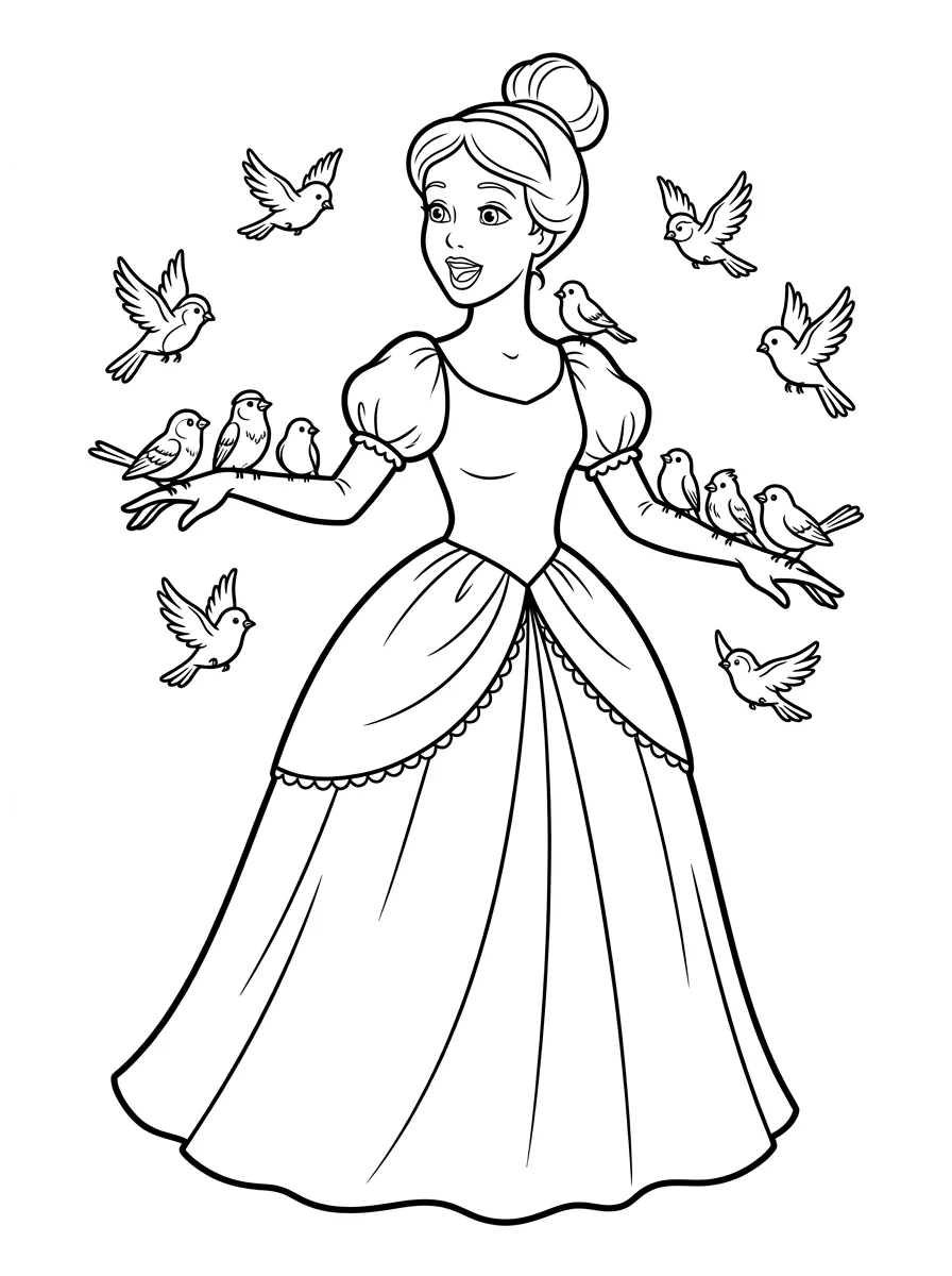 Desenhos da Cinderela para colorir 31
