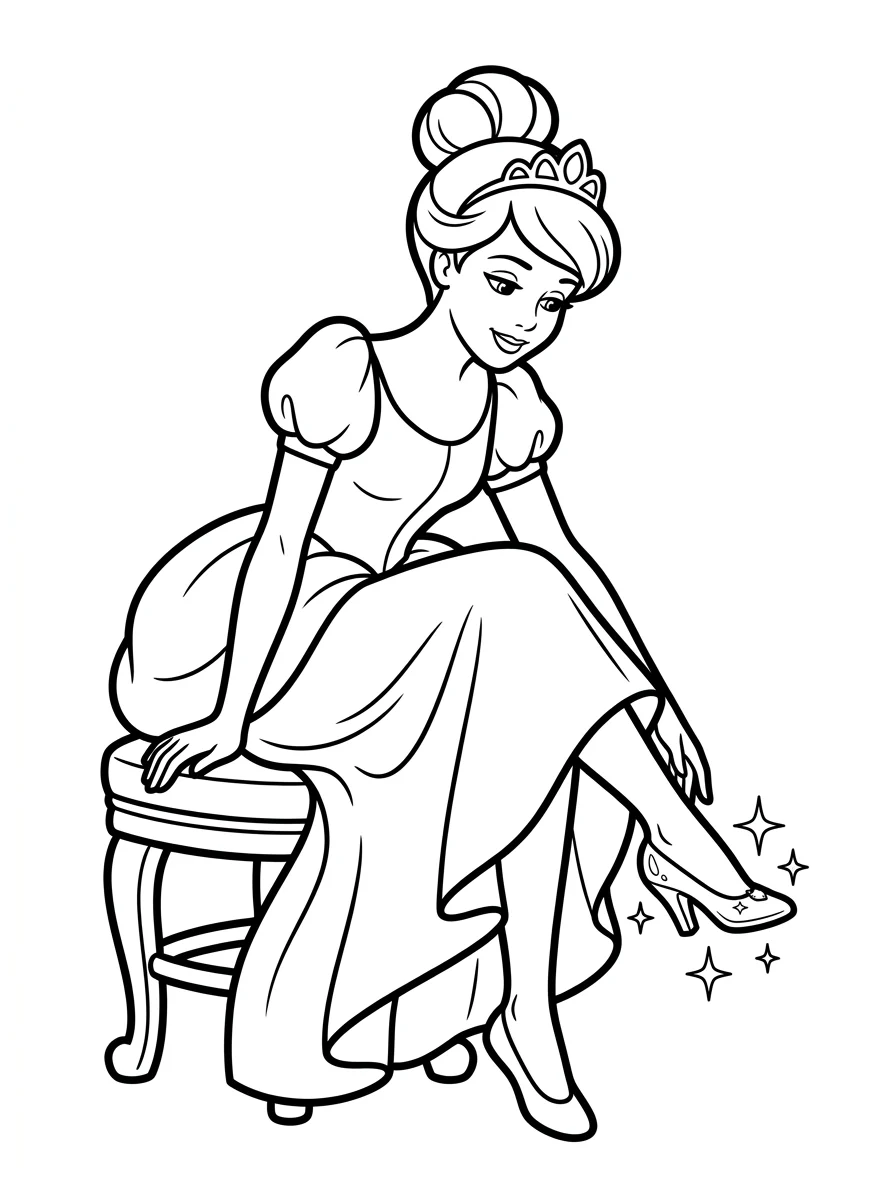 Desenhos da Cinderela para colorir 37