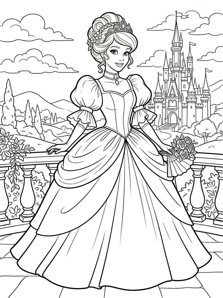 Desenhos da Cinderela para colorir 4