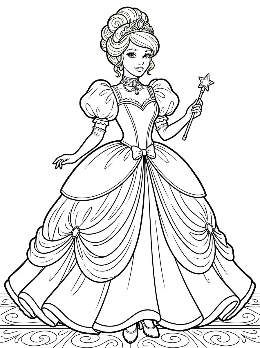 Desenhos da Cinderela para colorir 5