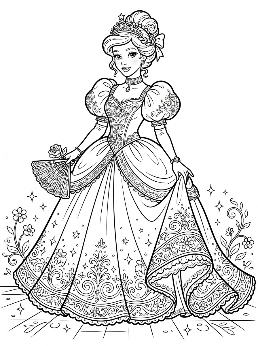 Desenhos da Cinderela para colorir 8