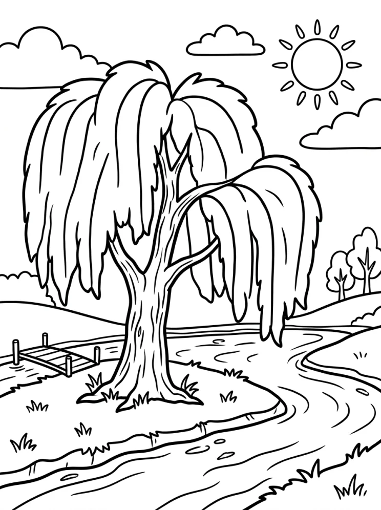 Desenhos de Árvores para colorir 100
