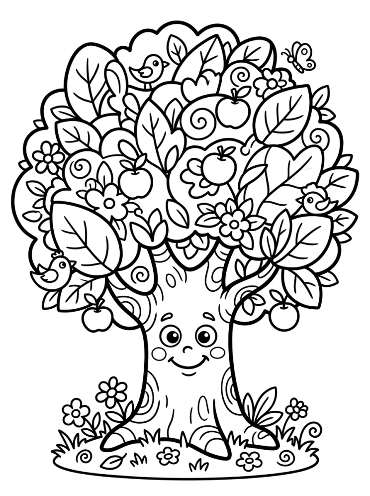 Desenhos de Árvores para colorir 101