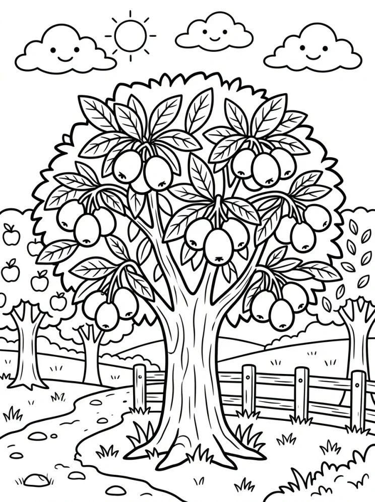 Desenhos de Árvores para colorir 103