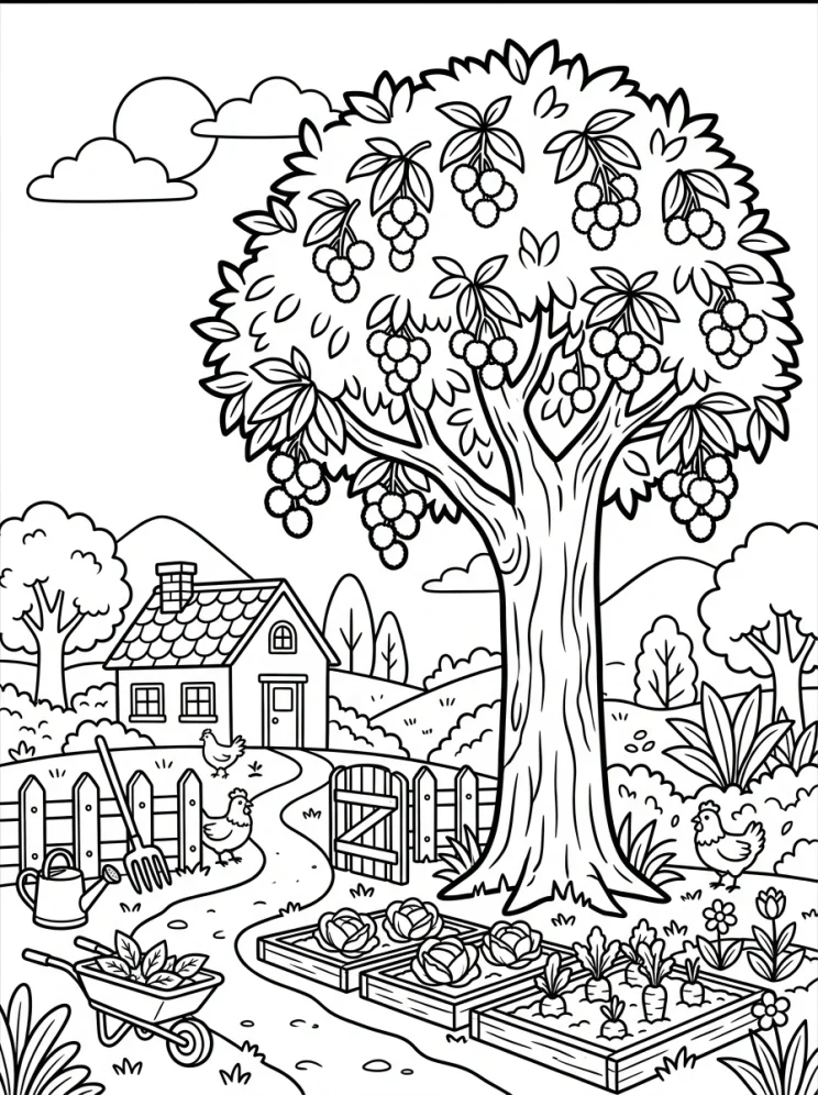 Desenhos de Árvores para colorir 104