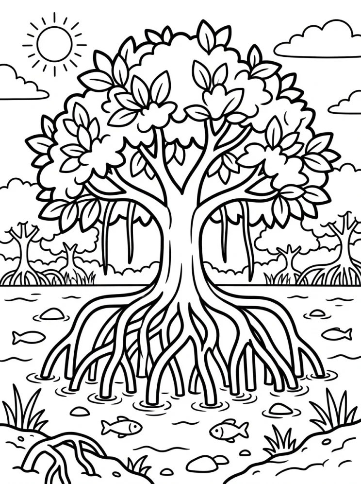 Desenhos de Árvores para colorir 107