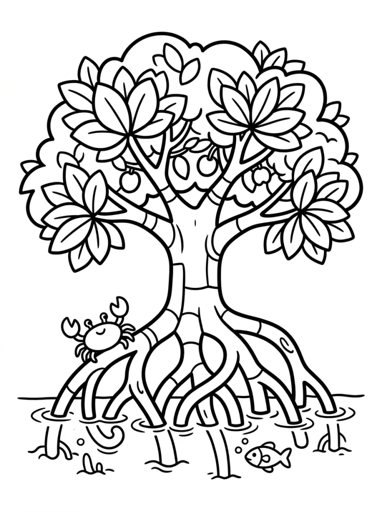 Desenhos de Árvores para colorir 108