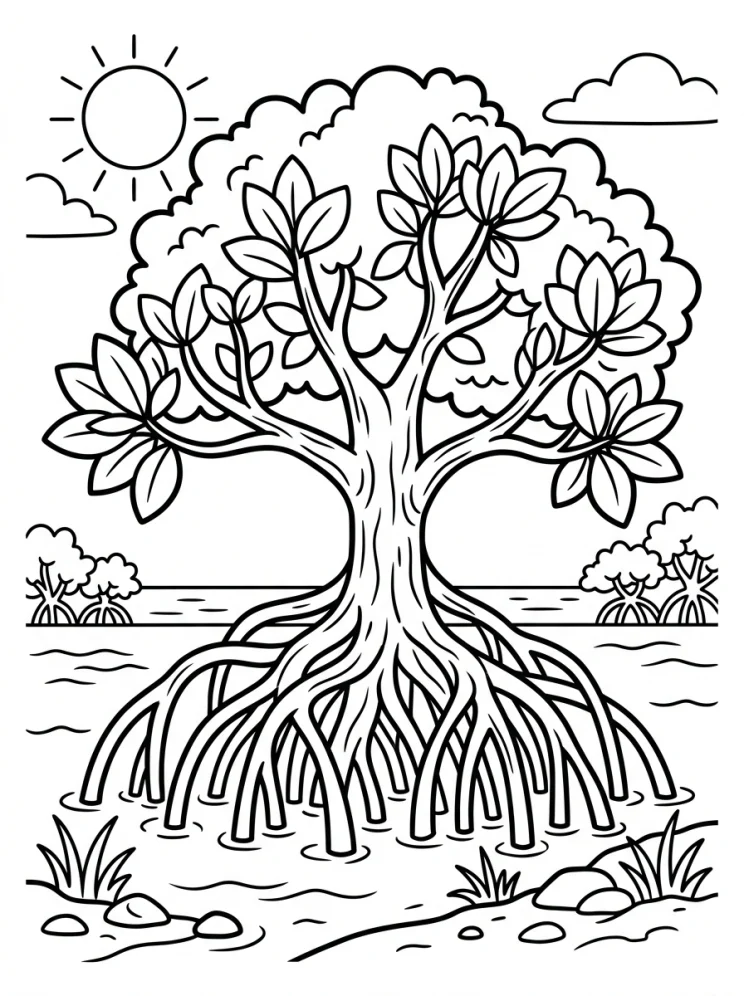 Desenhos de Árvores para colorir 109