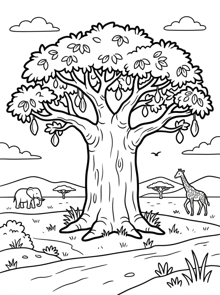 Desenhos de Árvores para colorir 11
