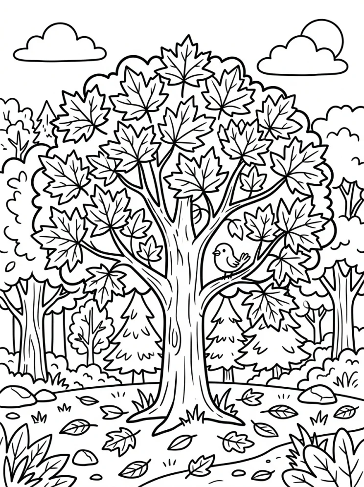 Desenhos de Árvores para colorir 111