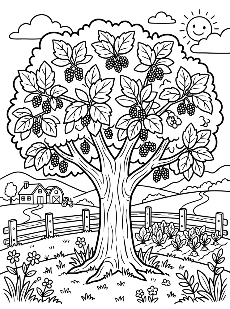 Desenhos de Árvores para colorir 115