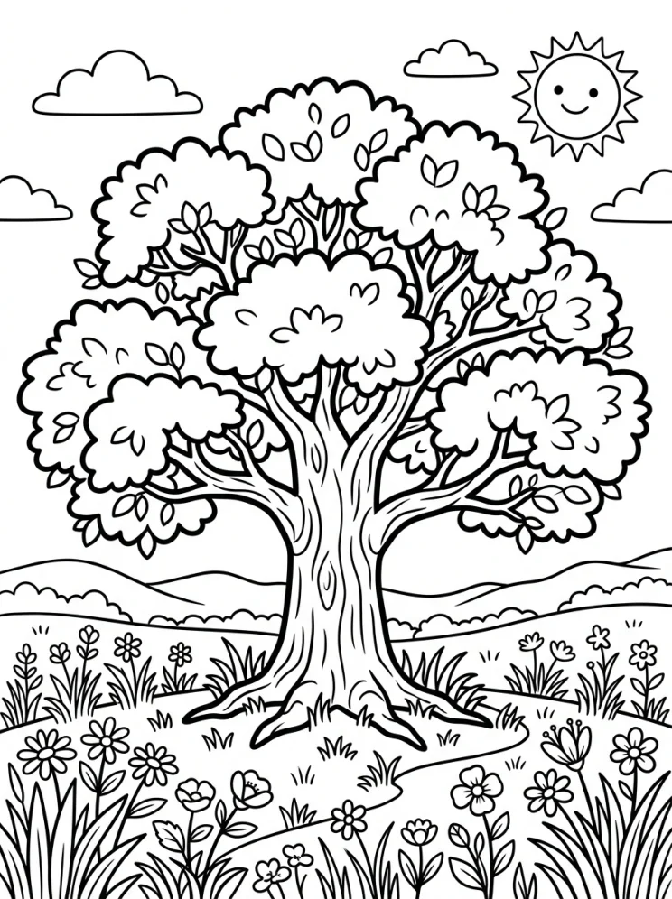 Desenhos de Árvores para colorir 118
