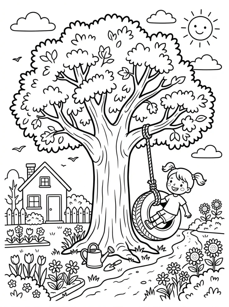 Desenhos de Árvores para colorir 121