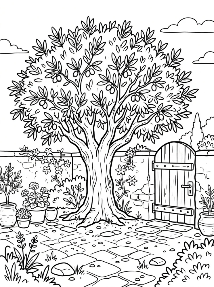 Desenhos de Árvores para colorir 122